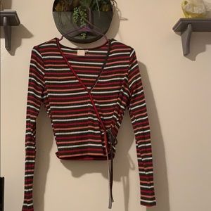 Long Sleeve Wrap Sweater